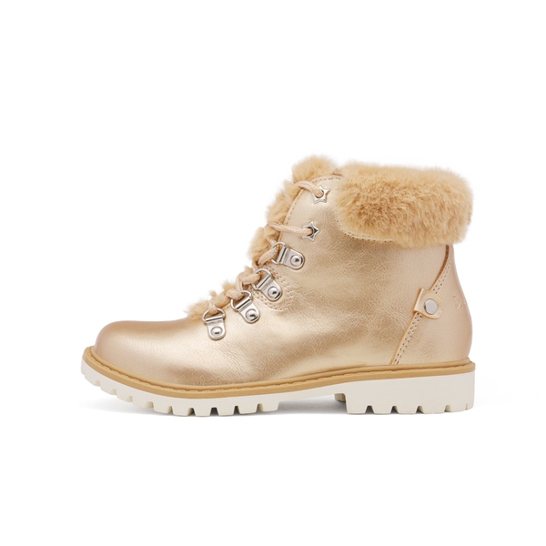 Girls Ankle Fashion Boots - GOLD PU - 1